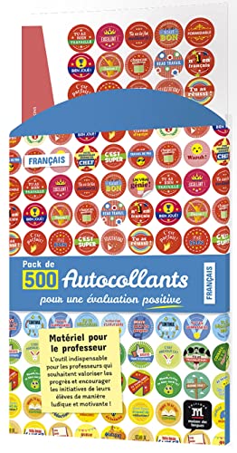 PACK DE 500 AUTOCOLLANTS POUR LEVALUATION A1 A2.1 (FLE NIVEAU SCOLAIRE TVA 20%): Zoom Pack de 500 autocollants