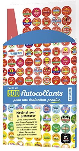 PACK DE 500 AUTOCOLLANTS POUR LEVALUATION A1 A2.1 (FLE NIVEAU SCOLAIRE TVA 20%): Zoom Pack de 500 autocollants von MAISON LANGUES
