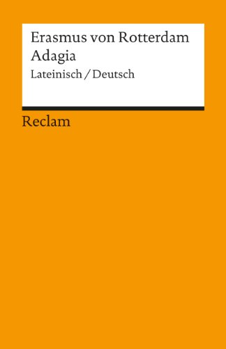 Adagia: Lateinisch/Deutsch (Reclams Universal-Bibliothek) von Reclam Philipp Jun.