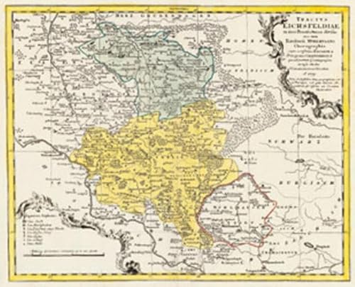 Historische Karte: Das Eichsfeld (Ober- und Untereichsfeld) 1759 (Plano) von Verlag Rockstuhl