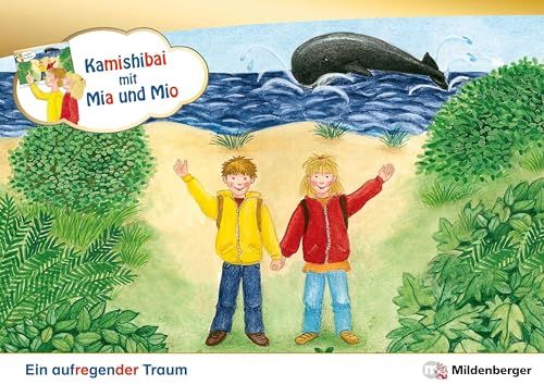 Kamishibai mit Mia und Mio: Ein aufregender Traum – Set: Erzähltheater-Karten mit (Vor-)Leseheft-Paket