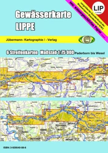 Gewässerkarte Lippe: Kanu-Wasserwanderkarte. 1:75000 Gewässerkarte Lippe: Kanu-Wasserwanderkarte. 1:75000
