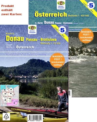 Wassersport-Wanderkarte / Kanu-und Rudersportgewässer: Wassersport-Wanderkarte / Österreich: Kanu-und Rudersportgewässer / mit Donau von Passau bis Bratislava Wassersport-Wanderkarte / Kanu-und Rudersportgewässer: Wassersport-Wanderkarte / Österreich: Kanu-und Rudersportgewässer / mit Donau von Passau bis Bratislava