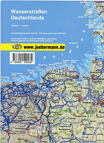Wasserstraßen Deutschlands: Übersichtskarte von Jbermann