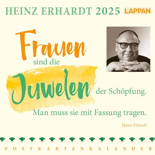Heinz Erhardt Postkartenkalender 2025: Wochenkalender mit 53 Postkarten von Lappan
