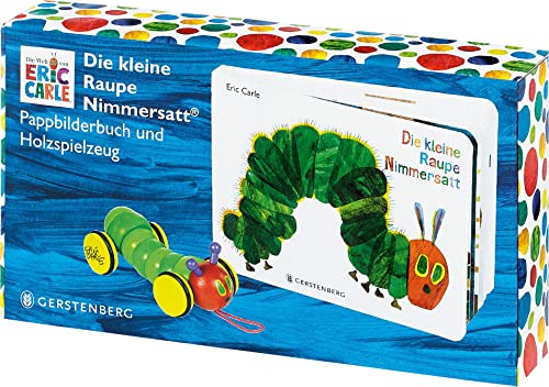 Die kleine Raupe Nimmersatt - Geschenkset Pappbilderbuch mit PlanToys®-Holzraupe