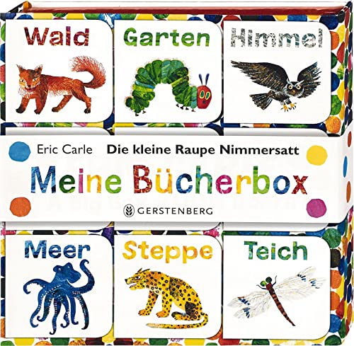 Die kleine Raupe Nimmersatt - Meine Bücherbox: Geschenkbox mit 9 Würfelbüchern mit Raupenpuzzle auf Buchrückseiten von Gerstenberg Verlag