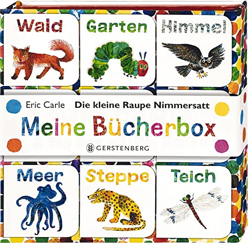 Die kleine Raupe Nimmersatt - Meine Bücherbox: Geschenkbox mit 9 Würfelbüchern mit Raupenpuzzle auf Buchrückseiten Die kleine Raupe Nimmersatt - Meine Bücherbox: Geschenkbox mit 9 Würfelbüchern mit Raupenpuzzle auf Buchrückseiten