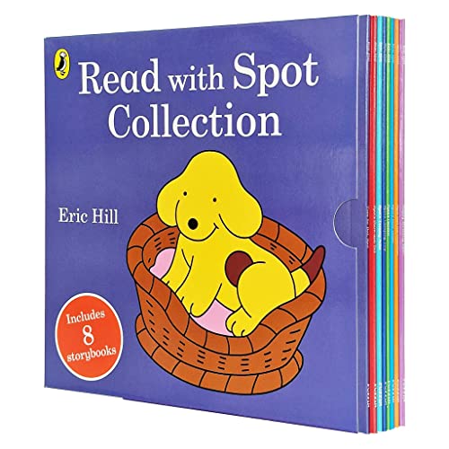 Read with Spot Collection 8 Storybooks Set(Happy Birthday Spot!, Spot and his Grandma, Spot's New Game, Spot's Garden, Spot's Camping Trip, Spot's Tummy Ache, Spot's Show-and-Tell & Time For Bed Spot)