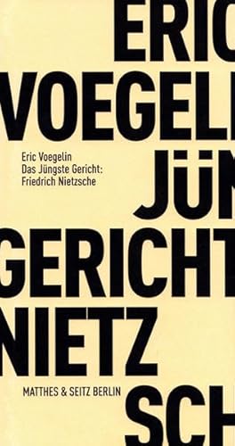 Das Jüngste Gericht: Friedrich Nietzsche: Hrsg. u. komment. v. Peter J. Opitz (Fröhliche Wissenschaft) von Matthes & Seitz Berlin