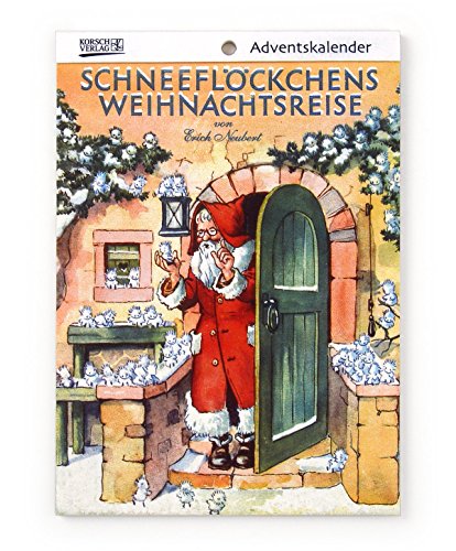 "Schneeflöckchens Weihnachtsreise" nostalgischer Adventskalender mit 24 Blättern zum Abreißen: Abreißkalender