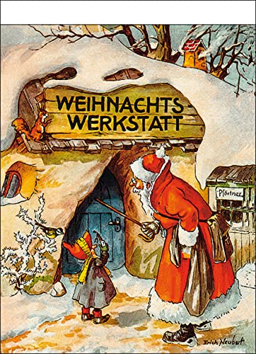 "Weihnachtswerkstatt" nostalgischer Adventskalender mit 24 Blättern zum Abreißen