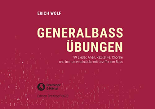 Generalbass-Übungen für Orgel (EB 6620) von Breitkopf & Hï¿½rtel