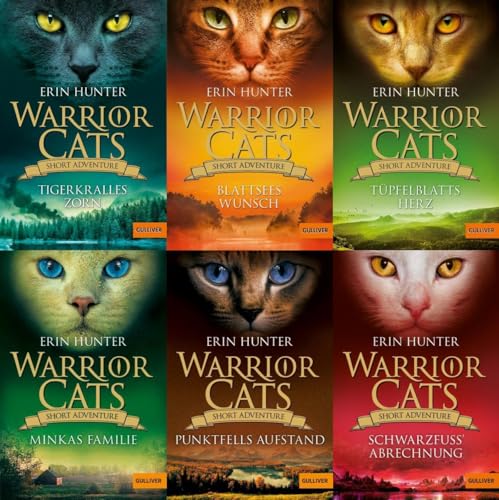 Warrior Cats - Short Adventure: 6 Bände im Set + 1 exklusives Postkartenset