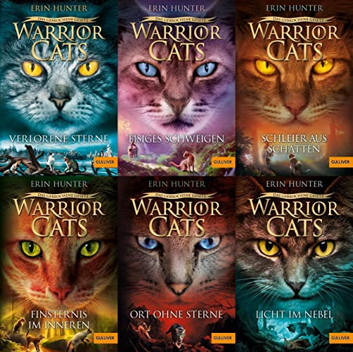 Warrior Cats Staffel VII Band 1-6 plus 1 exklusives Postkartenset