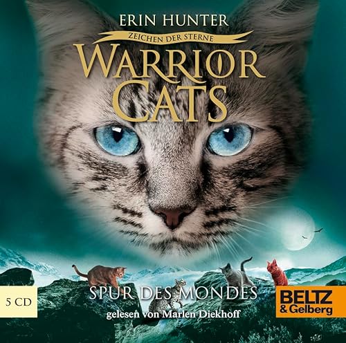 Warrior Cats - Zeichen der Sterne. Spur des Mondes: IV, Folge 4, gelesen von Marlen Diekhoff, 5 CDs in der Multibox, ca. 6 Std. 25 Min.