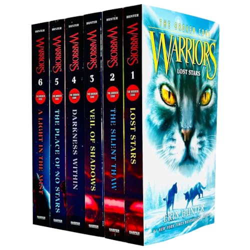 Warriors Cat The Broken Code Series Books 1 - 6 Series 6 Collection Set By Erin Hunter (Lost Stars, Silent Thaw, Veil of Shadows, Darkness Within, Place of No Stars & Light in the Mist)