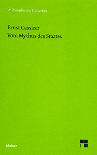 Vom Mythus des Staates (Philosophische Bibliothek) von Meiner Felix Verlag GmbH