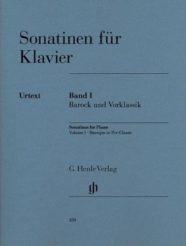 Sonatinen für Klavier Band I, Barock und Vorklassik: Instrumentation: Piano solo (G. Henle Urtext-Ausgabe) von Henle, G. Verlag