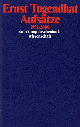 Aufsätze 1992–2000 (suhrkamp taschenbuch wissenschaft)