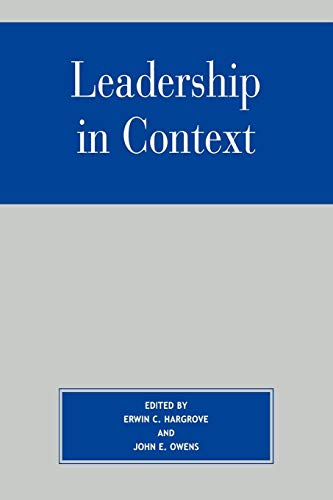 Leadership in Context von Rowman & Littlefield Publishers