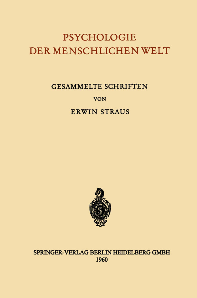 Psychologie der Menschlichen Welt von Springer Berlin Heidelberg