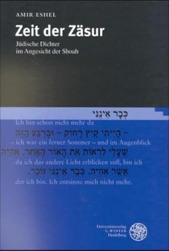 Zeit der Zäsur: Jüdische Dichter im Angesicht der Shoah: Jüdische Dichter im Angesicht der Shoah. Diss. (Beiträge zur neueren Literaturgeschichte)