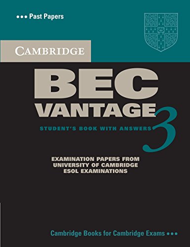 Cambridge Bec Vantage 3: (BEC Practice Tests): Examination Papers from University of Cambridge ESOL Examinations: English for Speakers of Other Languages von Cambridge University Press