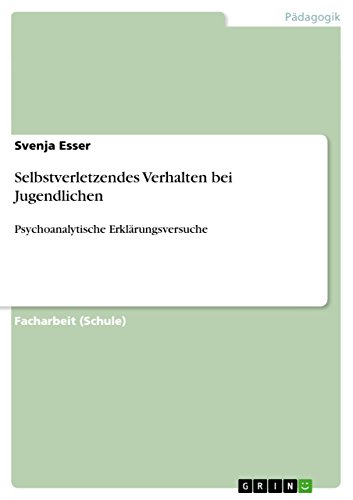 Selbstverletzendes Verhalten bei Jugendlichen: Psychoanalytische Erklärungsversuche