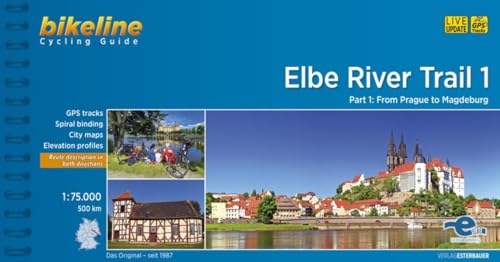 Bikeline Elbe River Trail 1: From Praha to Magdeburg (500 km) 1 : 75 000