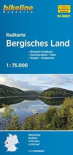 Radkarte Bergisches Land (RK-NRW11): Bergisch Gladbach - Gummersbach - Köln - Siegtal - Wuppertal (Bikeline Radkarte)