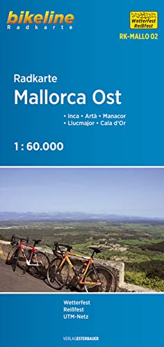 Radkarte Mallorca Ost: Inca – Artà – Manacor – Llucmajor – Cala d‘Or (Radkarten)