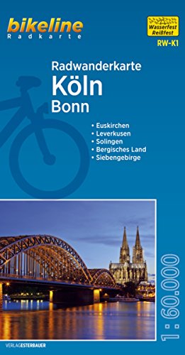 Radwanderkarte Köln Bonn RW-K1: Bergisches Land – Euskirchen – Leverkusen – Siebengebirge – Solingen (bikeline Radwanderkarte)