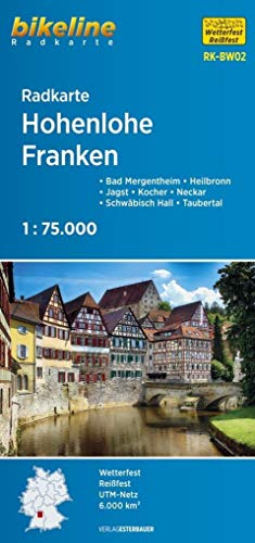 Bikeline Radkarte: Hohenlohe Franken, Heilbronn - Schwäbisch Hall - Neckar - Kocher - Jagst, RK-BW02. 1 : 75.000, wasserfest/reißfest, GPS-tauglich mit UTM-Netz von Esterbauer GmbH