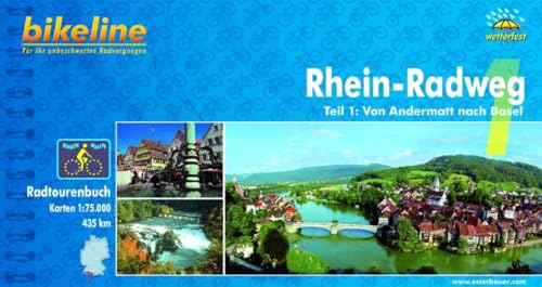 Bikeline Radtourenbuch, Rhein-Radweg Teil 1: Von Andermatt nach Basel, wetterfest/reißfest