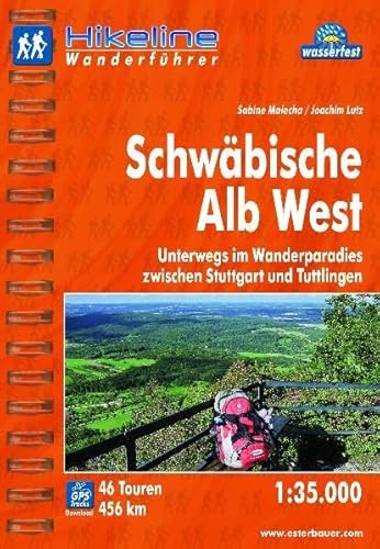 Hikeline Wanderführer Schwäbische Alb West 1 : 35 000, wasserfest und reißfest, GPS zum Download