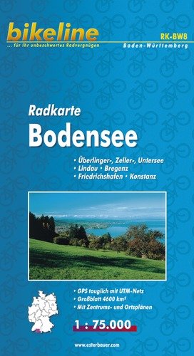 Radkarte Bodensee 1:75 000. Überlinger-, Zeller-, Untersee. Lindau, Bregenz, Friedrichshafen, Konstanz. Mit Zentrums- und Ortsplänen - wasserfest und reißfest, GPS-tauglich mit UTM-Netz Radkarte Bodensee 1:75 000. Überlinger-, Zeller-, Untersee. Lindau, Bregenz, Friedrichshafen, Konstanz. Mit Zentrums- und Ortsplänen - wasserfest und reißfest, GPS-tauglich mit UTM-Netz