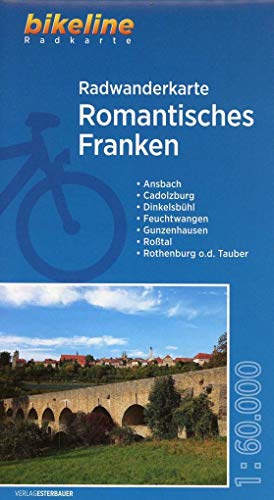 Radwanderkarte Romantisches Franken: Ansbach – Cadolzburg – Dinkelsbühl – Feuchtwangen – Gunzenhausen – Roßtal – Rothenburg ob der Tauber (bikeline Radwanderkarte)