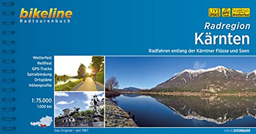 bikeline Radtourenbuch, Radatlas Kärnten; Hohe Tauern, Karnische Region, Nockberge, Drau, Kärntner Seen, wetterfest/reißfest