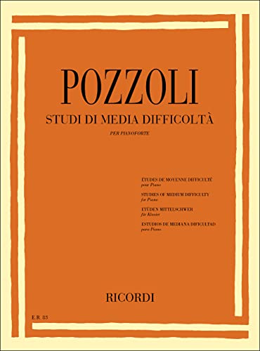 Etudes de difficulté moyenne - Piano von Ricordi