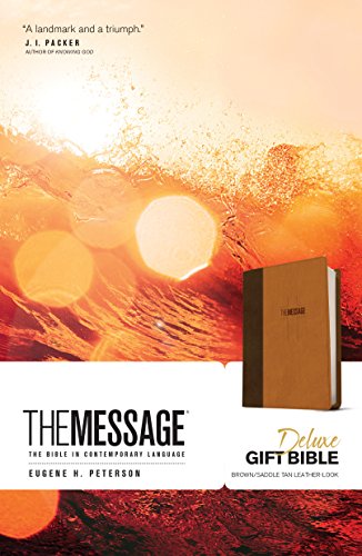 The Message: Brown / Saddle Tan, Leather-Look, The Bible in Contemporary Language von NavPress Publishing Group