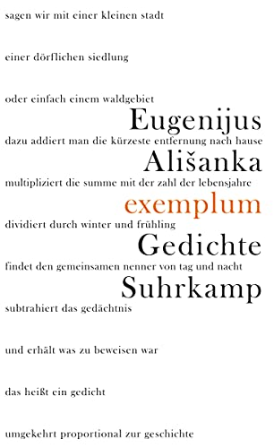 Exemplum: Gedichte von Suhrkamp Verlag AG