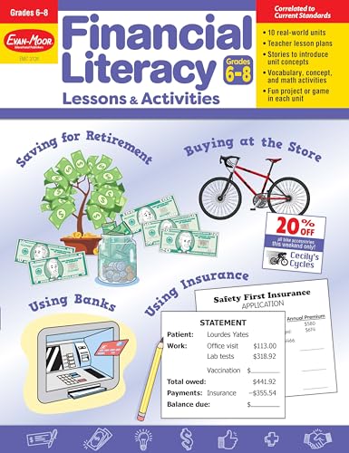 Financial Literacy Lessons and Activities, Grade 6-8 Teacher Resource (Financial Literacy Lessons & Activities) von Evan-Moor Educational Publishers