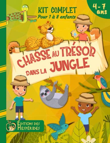 Chasse au trésor dans la jungle: kit complet | Pour 1 à 8 enfants, de 4 à 7 ans | Idéal pour une fête d'anniversaire (Chasse au trésor pour les enfants) Chasse au trésor dans la jungle: kit complet | Pour 1 à 8 enfants, de 4 à 7 ans | Idéal pour une fête d'anniversaire (Chasse au trésor pour les enfants)