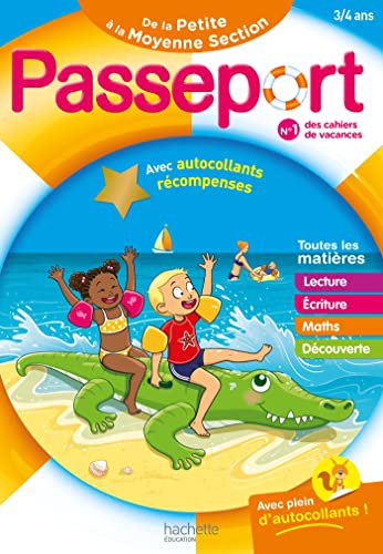 Passeport - De la Petite à la Moyenne Section 3/4 ans - Cahier de vacances 2024: Avec autocollants récompenses