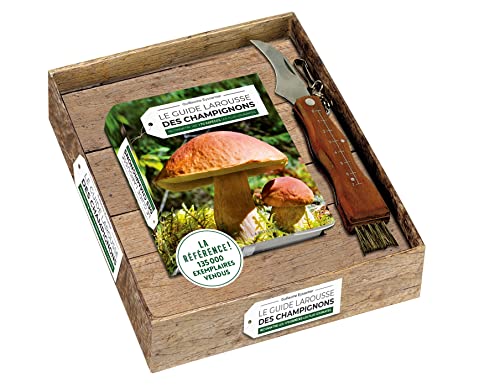 Coffret Le Larousse des champignons: Un livre et un couteau pliable