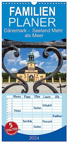 Familienplaner 2024 - Dänemark - Seeland Mehr als Meer mit 5 Spalten (Wandkalender, 21 cm x 45 cm) CALVENDO
