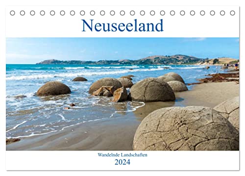 Neuseeland - Wandelnde Landschaften (Tischkalender 2024 DIN A5 quer), CALVENDO Monatskalender von CALVENDO
