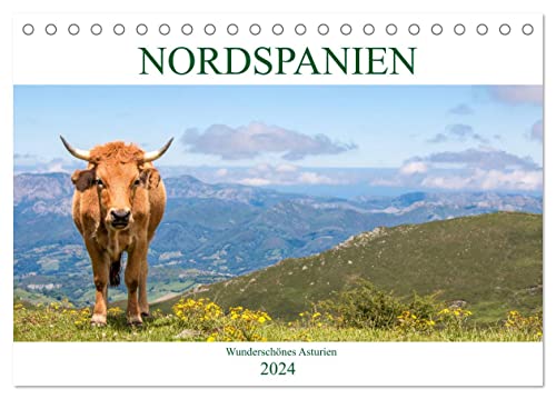 Nordspanien - Wunderschönes Asturien (Tischkalender 2024 DIN A5 quer), CALVENDO Monatskalender von CALVENDO