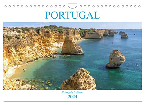 Portugal - Strände in Portugal (Wandkalender 2024 DIN A4 quer), CALVENDO Monatskalender von CALVENDO